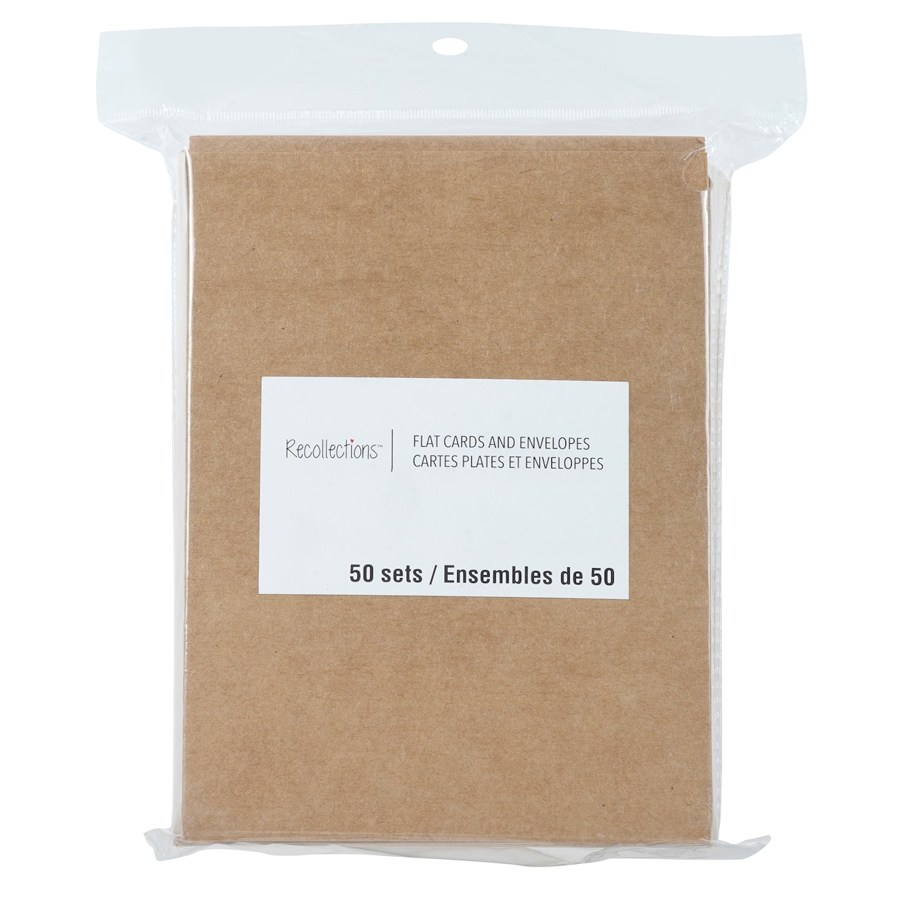 6 Packs: 50 ct. (300 total) 5" x 7" Kraft Flat Cards & Envelopes by Recollections™